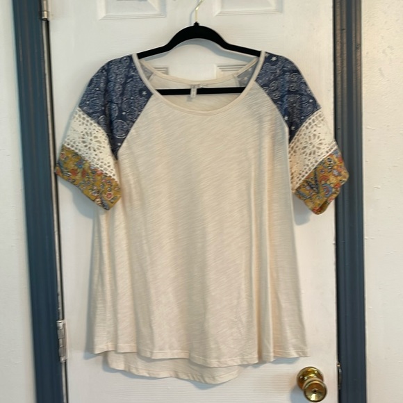 Cato Tops - NWOT Casual t-shirt with beautiful sleeves. Never worn. Size large